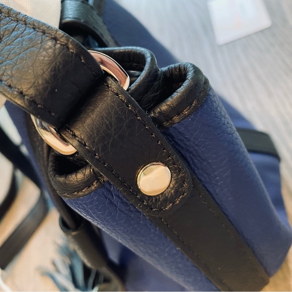 NWT See by Chloe Electric blue and black Crossbody shoulder leather bag tassels - Picture 14 of 14